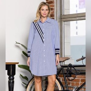 Wenna Cotton Long Sleeve Shirt Dress - Joh Apparel's